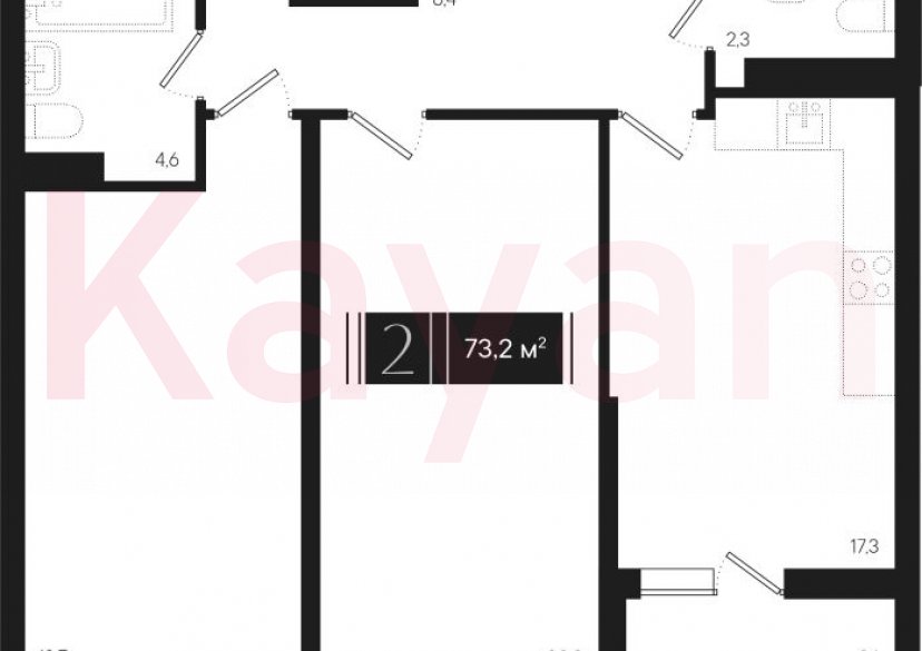 Продажа 2-комн. квартиры, 71.65 кв.м фото 0