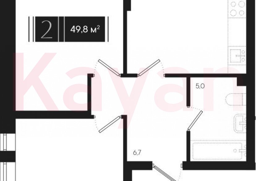 Продажа 2-комн. квартиры, 49.8 кв.м фото 0