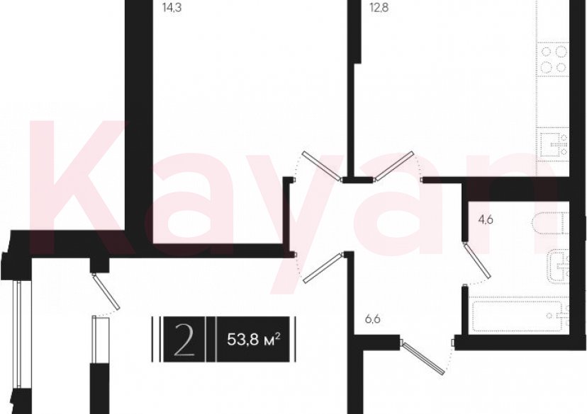 Продажа 2-комн. квартиры, 52.2 кв.м фото 0