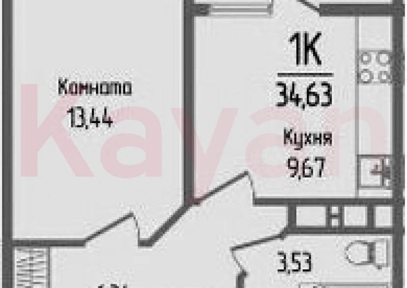 Продажа 1-комн. квартиры, 32.98 кв.м фото 0