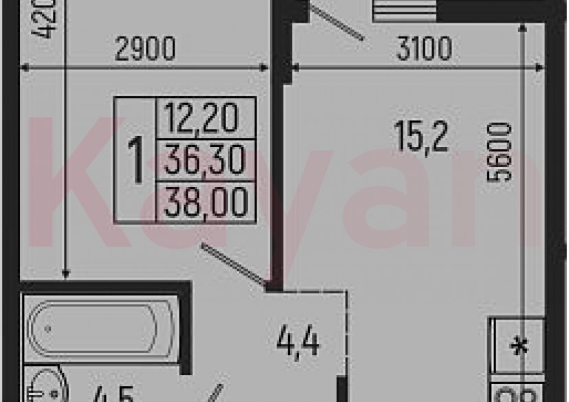 Продажа 2-комн. квартиры, 36.3 кв.м фото 0