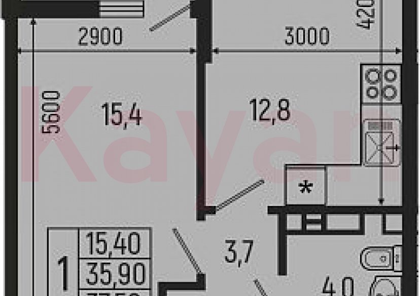 Продажа 1-комн. квартиры, 35.9 кв.м фото 0