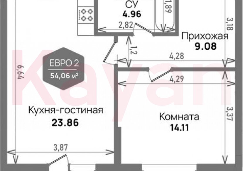 Продажа 2-комн. квартиры, 52.01 кв.м фото 0