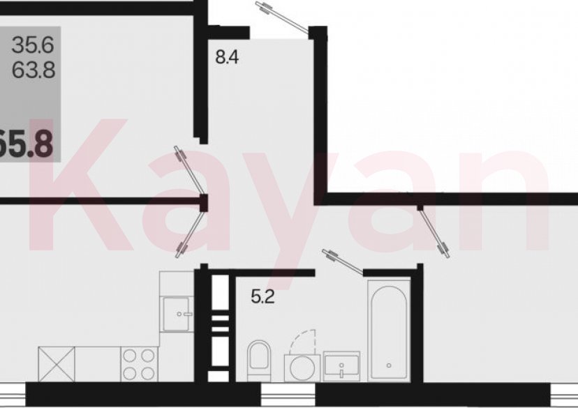 Продажа 2-комн. квартиры, 63.8 кв.м фото 0