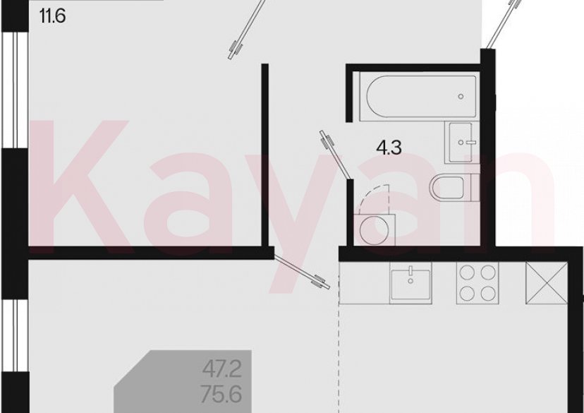 Продажа 3-комн. квартиры, 75.6 кв.м фото 0