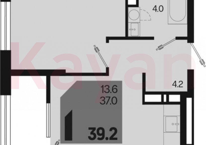 Продажа 1-комн. квартиры, 37 кв.м фото 0