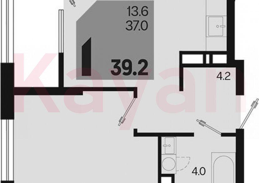 Продажа 1-комн. квартиры, 37 кв.м фото 0