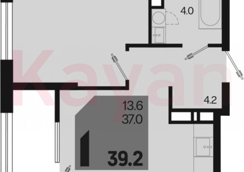 Продажа 1-комн. квартиры, 37 кв.м фото 0