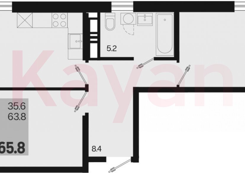 Продажа 2-комн. квартиры, 63.8 кв.м фото 0