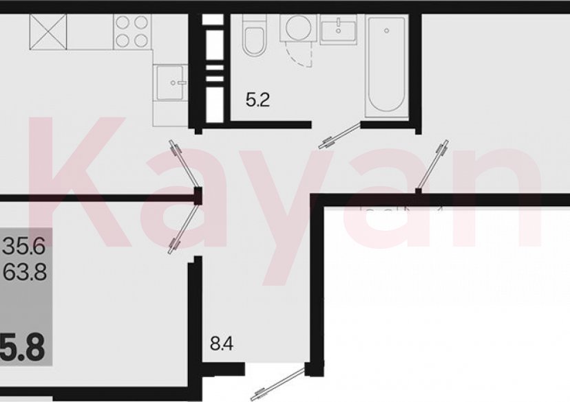 Продажа 2-комн. квартиры, 63.8 кв.м фото 0