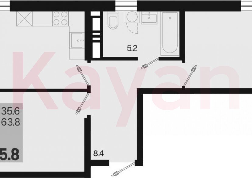 Продажа 2-комн. квартиры, 63.8 кв.м фото 0