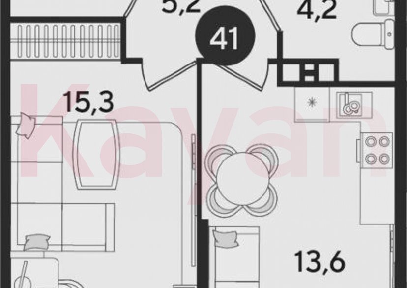 Продажа 2-комн. квартиры, 40.8 кв.м фото 0