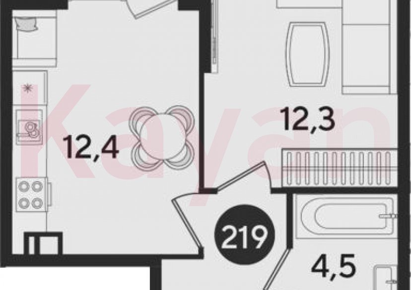 Продажа 2-комн. квартиры, 34.1 кв.м фото 0