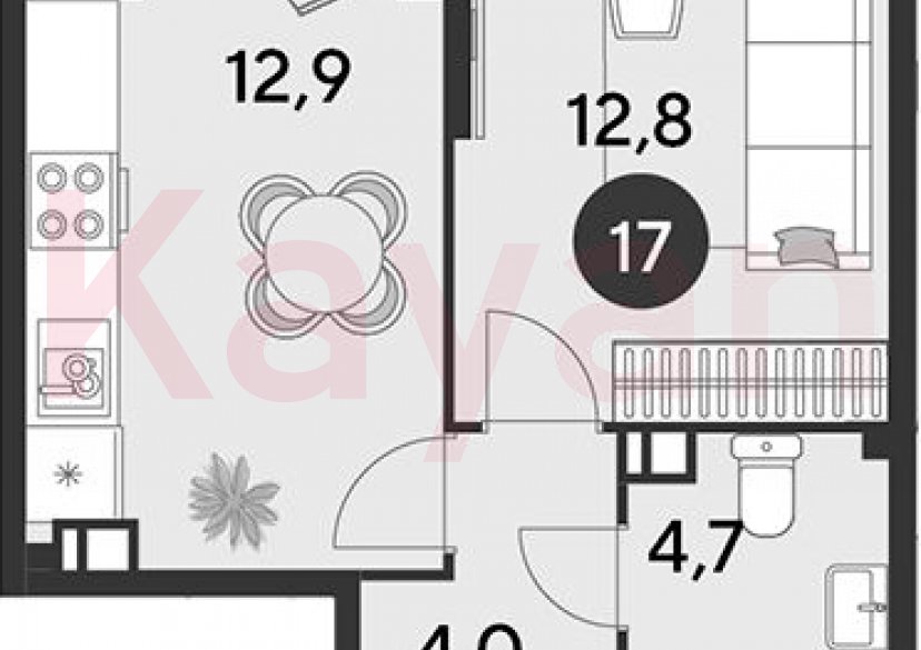 Продажа 1-комн. квартиры, 34.4 кв.м фото 0