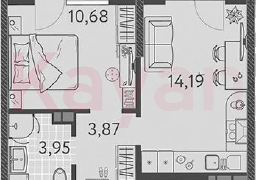 Продажа 2-комн. квартиры, 32.68 кв.м фото 0