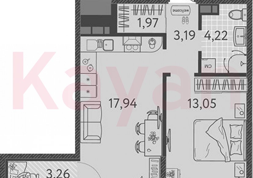 Продажа 2-комн. квартиры, 40.37 кв.м фото 0