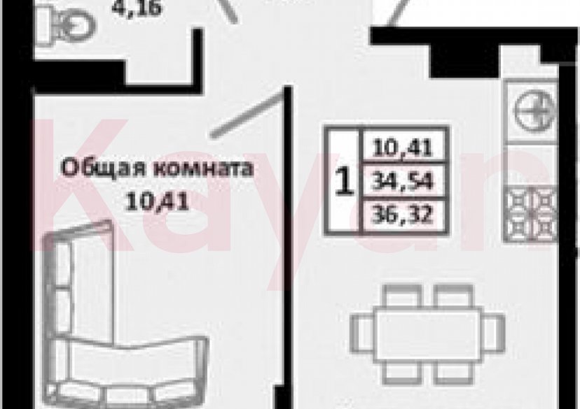 Продажа 2-комн. квартиры, 34.54 кв.м фото 0