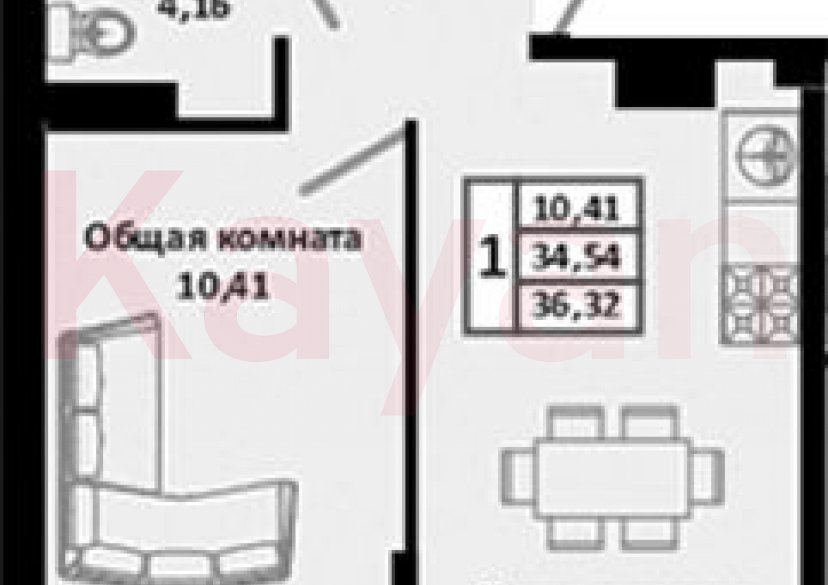 Продажа 2-комн. квартиры, 34.54 кв.м фото 0