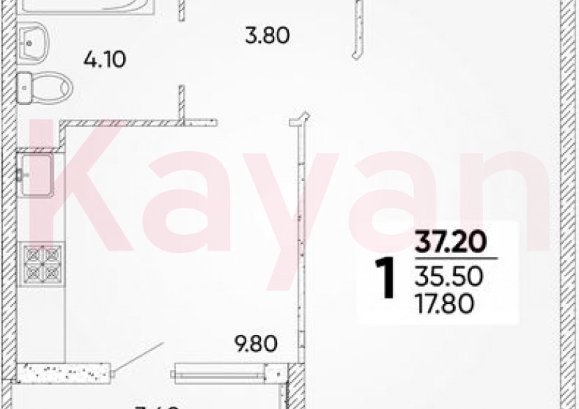 Продажа 1-комн. квартиры, 35.5 кв.м фото 0