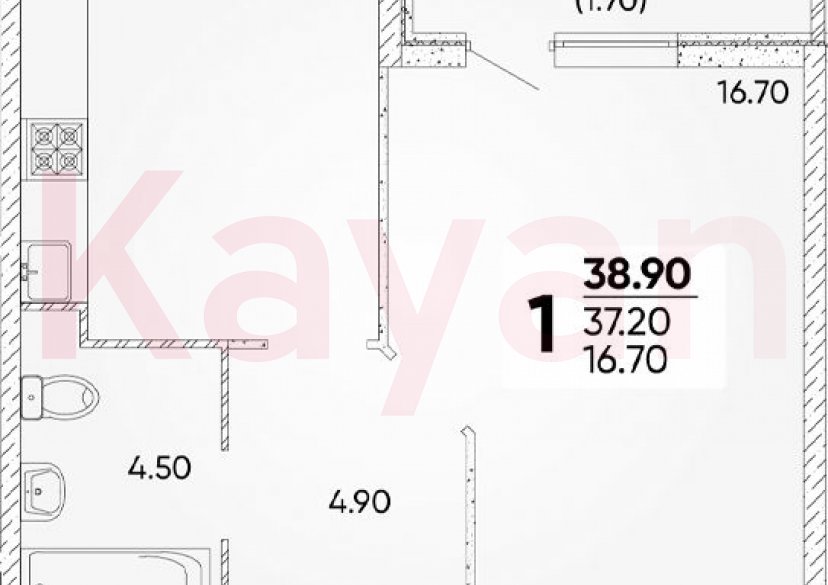 Продажа 1-комн. квартиры, 37.2 кв.м фото 0