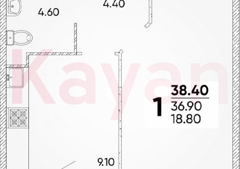 Продажа 1-комн. квартиры, 36.9 кв.м фото 0