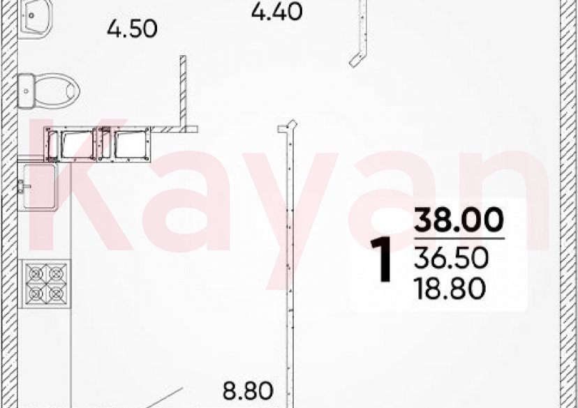 Продажа 1-комн. квартиры, 36.5 кв.м фото 0