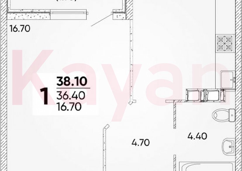 Продажа 1-комн. квартиры, 36.4 кв.м фото 0