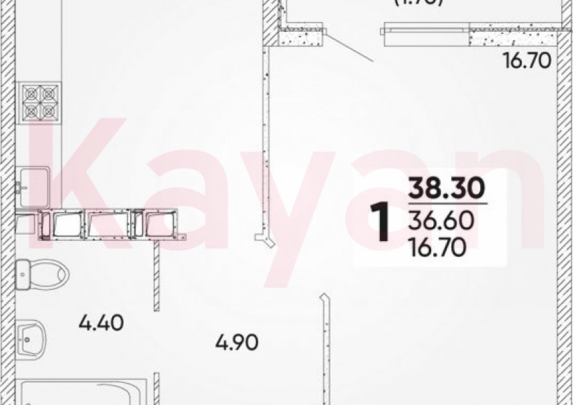 Продажа 1-комн. квартиры, 36.6 кв.м фото 0