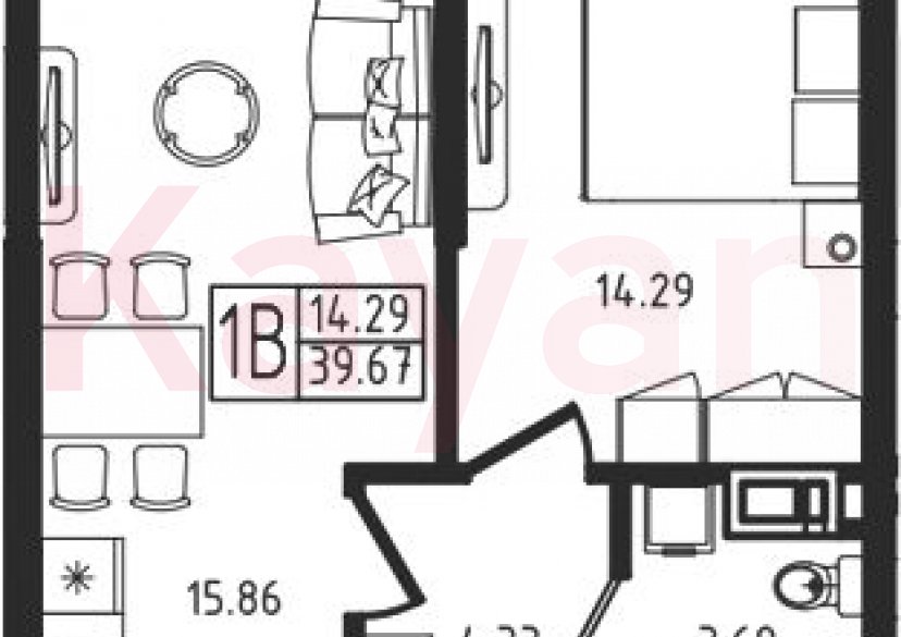 Продажа 2-комн. квартиры, 38.17 кв.м фото 0