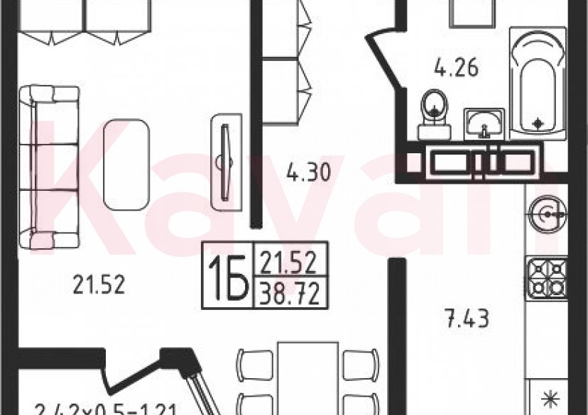 Продажа 1-комн. квартиры, 37.51 кв.м фото 0