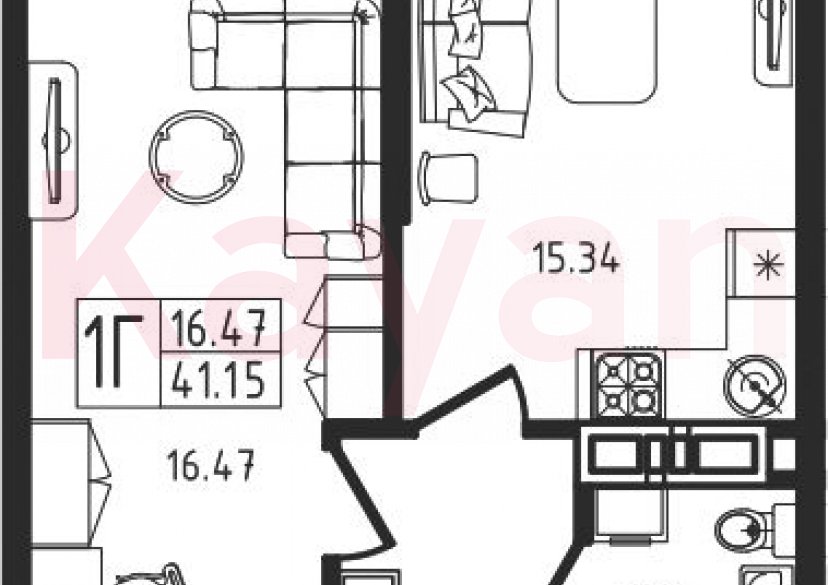 Продажа 2-комн. квартиры, 39.67 кв.м фото 0