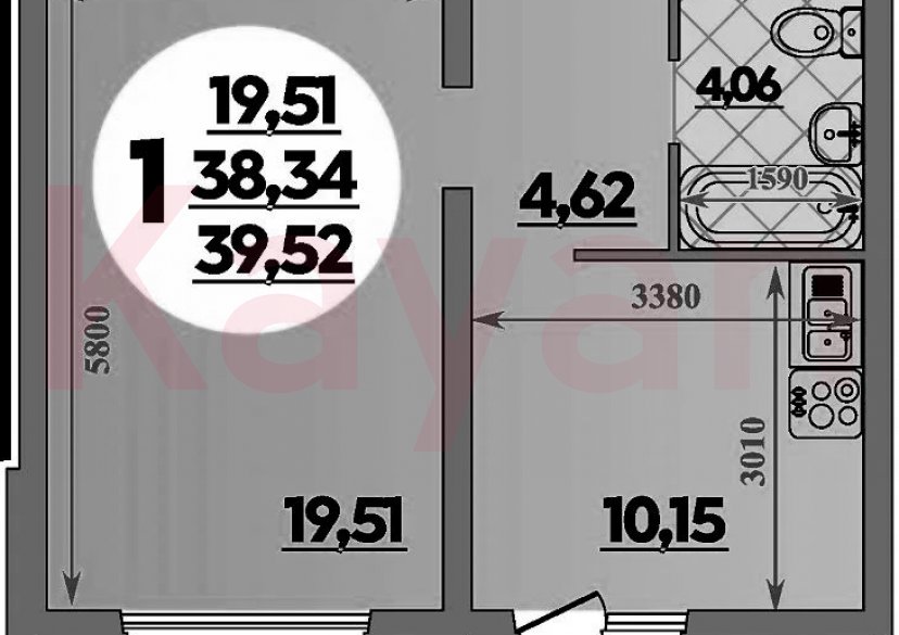 Продажа 1-комн. квартиры, 38.34 кв.м фото 0