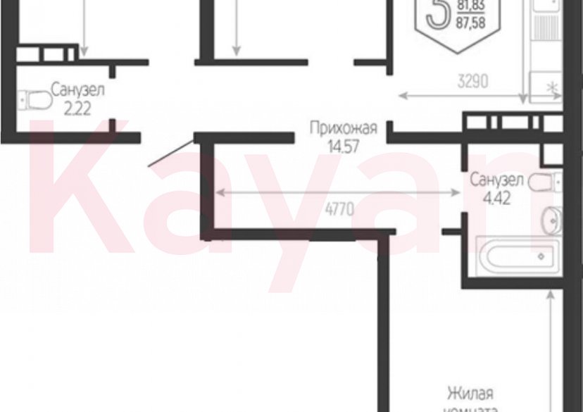 Продажа 3-комн. квартиры, 81.83 кв.м фото 0