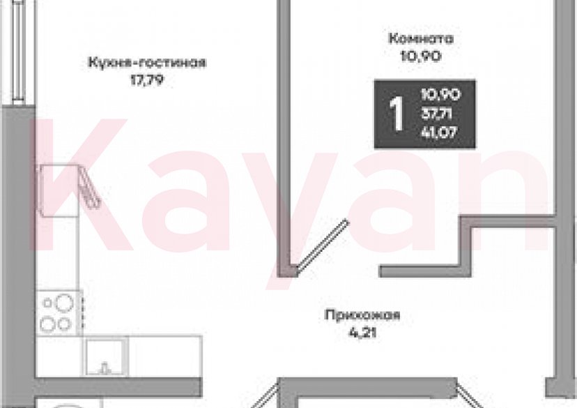 Продажа 1-комн. квартиры, 37.71 кв.м фото 0