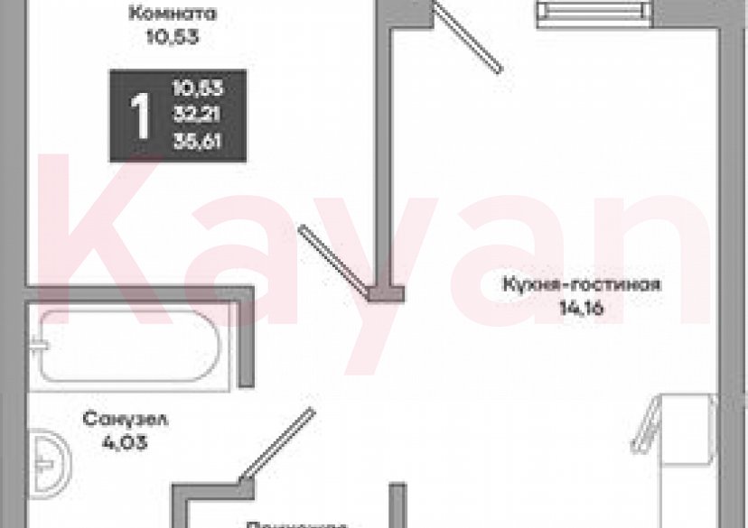 Продажа 1-комн. квартиры, 34.72 кв.м фото 0