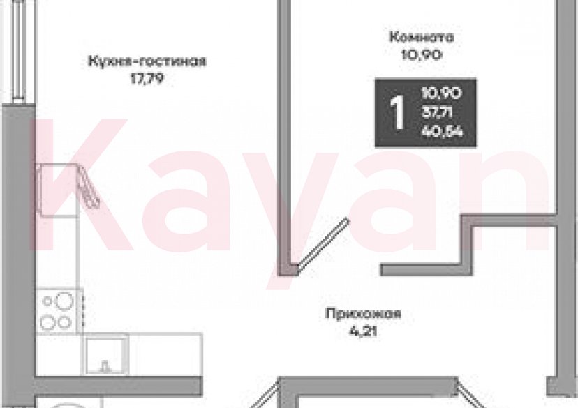 Продажа 1-комн. квартиры, 37.71 кв.м фото 0