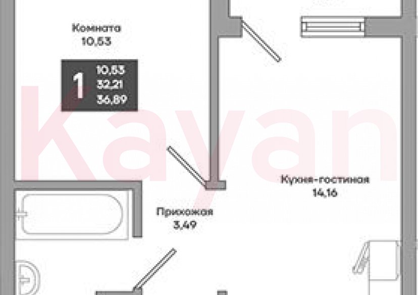 Продажа 1-комн. квартиры, 32.21 кв.м фото 0