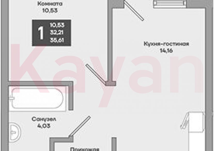 Продажа 1-комн. квартиры, 32.21 кв.м фото 0