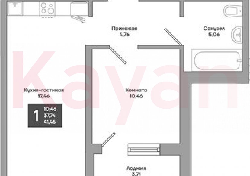 Продажа 1-комн. квартиры, 37.74 кв.м фото 0