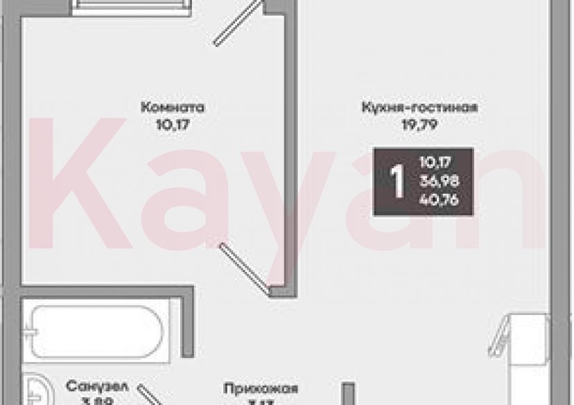 Продажа 1-комн. квартиры, 36.98 кв.м фото 0