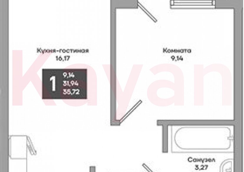 Продажа 1-комн. квартиры, 31.94 кв.м фото 0