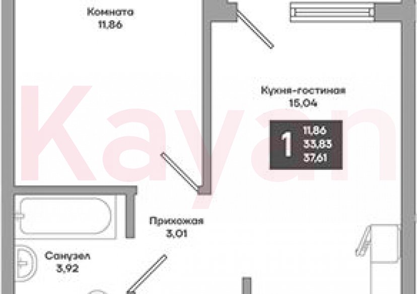 Продажа 1-комн. квартиры, 34.92 кв.м фото 0