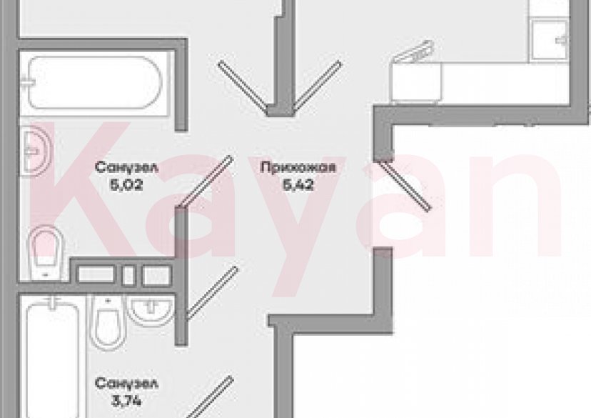 Продажа 2-комн. квартиры, 60.4 кв.м фото 0