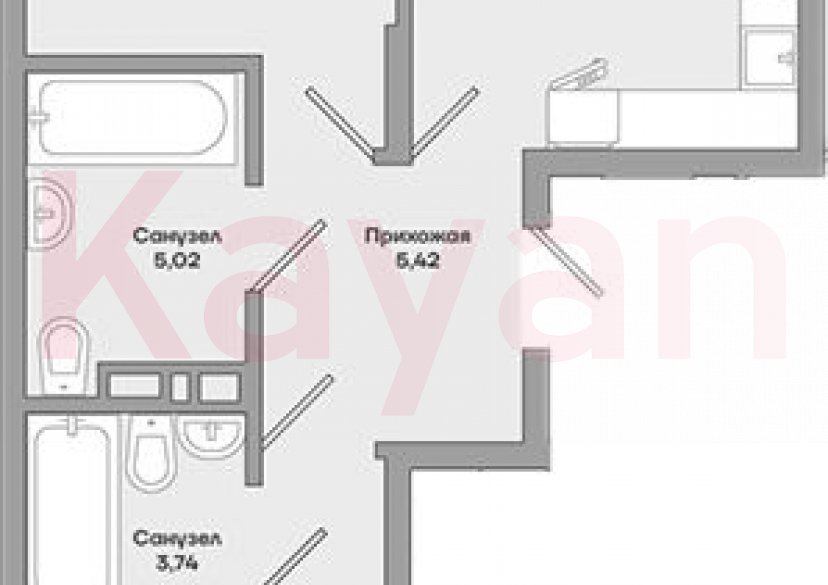 Продажа 2-комн. квартиры, 60.4 кв.м фото 0