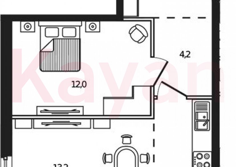 Продажа 2-комн. квартиры, 45 кв.м фото 0