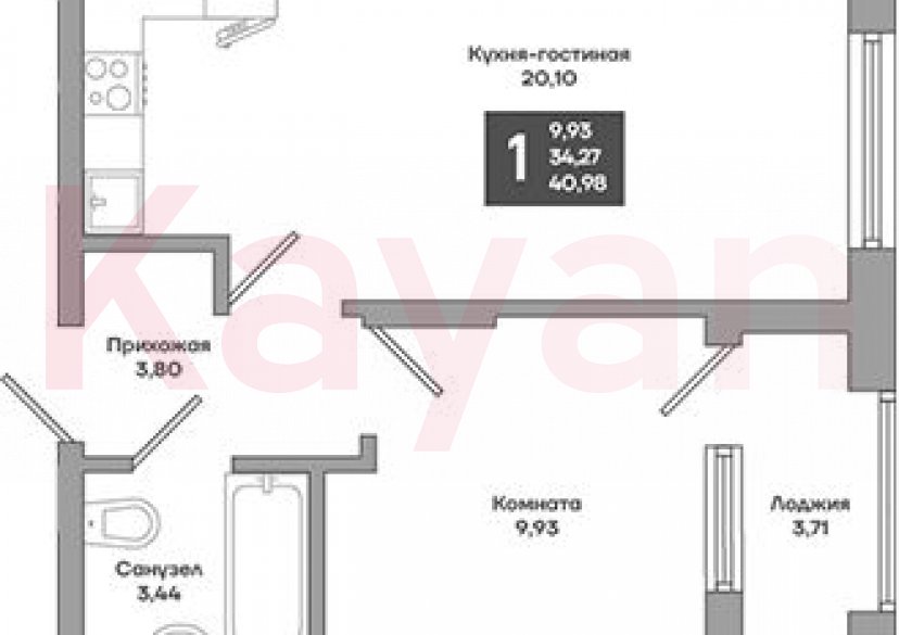 Продажа 1-комн. квартиры, 37.27 кв.м фото 0