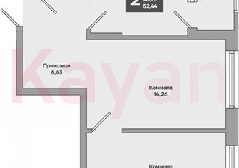 Продажа 2-комн. квартиры, 48.73 кв.м фото 0