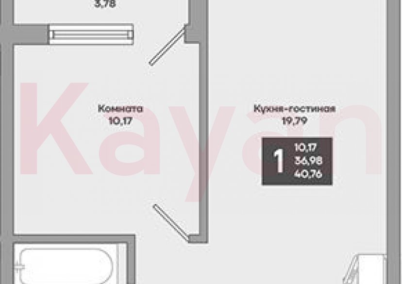 Продажа 1-комн. квартиры, 34.47 кв.м фото 0