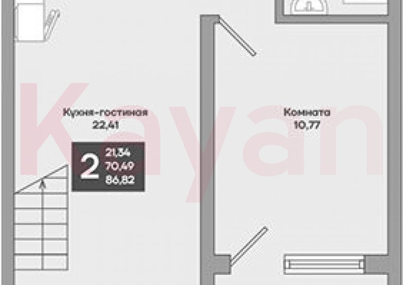 Продажа 2-комн. квартиры, 70.49 кв.м фото 0