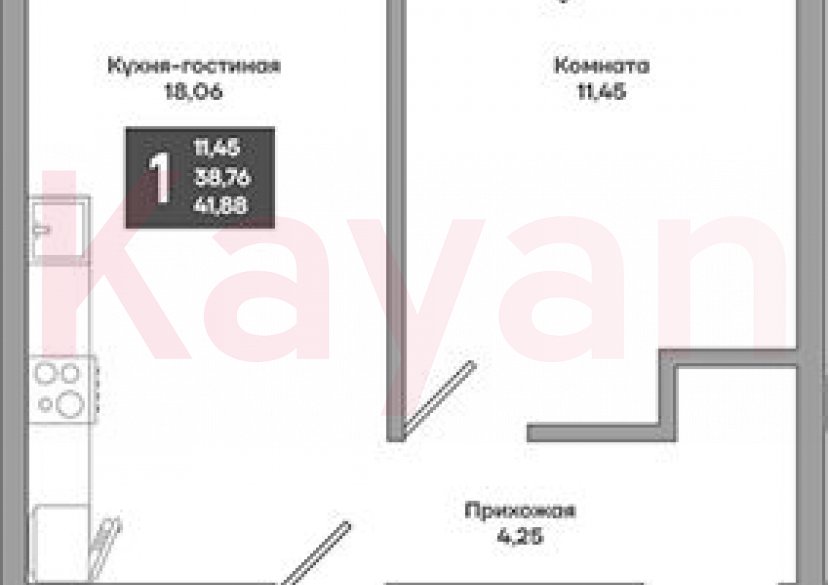 Продажа 1-комн. квартиры, 38.76 кв.м фото 0